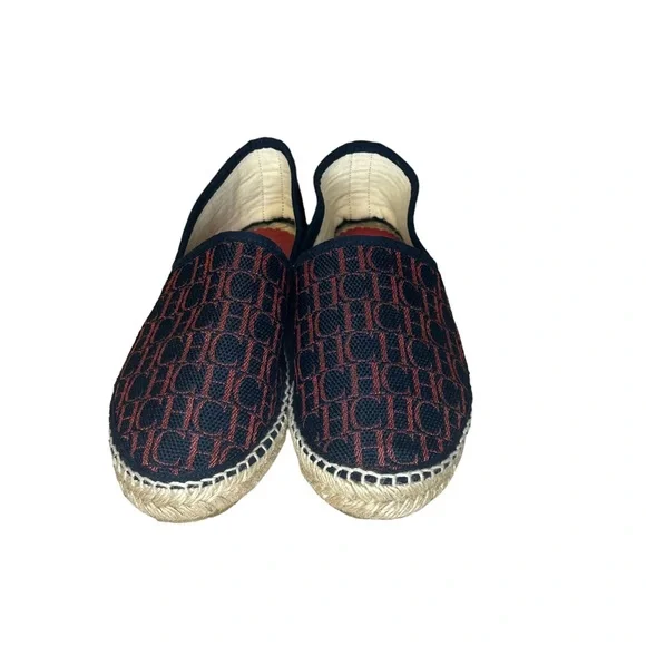 CAROLINA HERRERA RED LOGO ESPADRILLE SIZE 8/9 - Picture 2 of 5